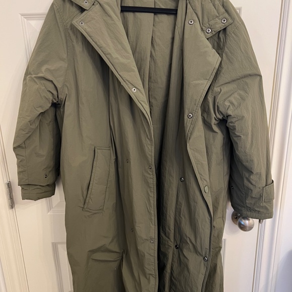 Zara Olive Green Trench Coat - Picture 3 of 16